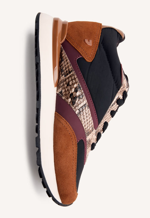 WEDGE LEATHER SNEAKERS HEMLOCK