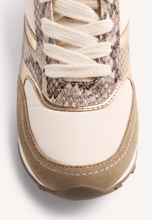 WEDGE LEATHER SNEAKERS HEMLOCK