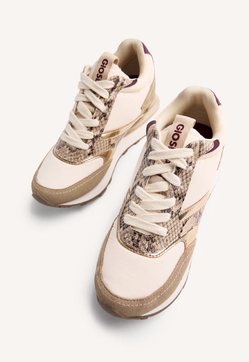 WEDGE LEATHER SNEAKERS HEMLOCK