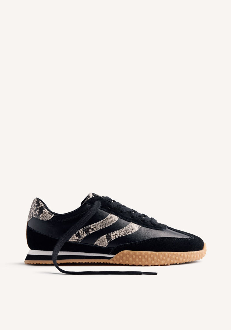 SNAKE LEATHER SNEAKERS GLADWIN