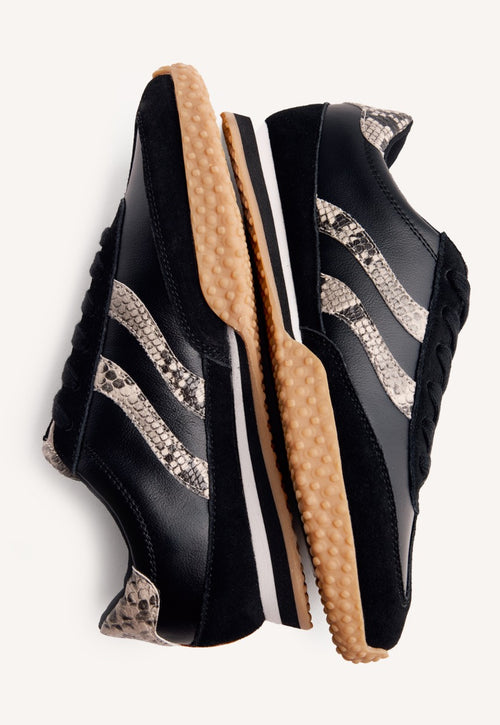 ANIMAL PRINT LEATHER SNEAKERS GLADWIN