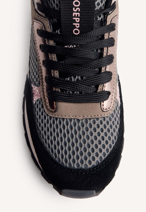 BASKETS CUIR ET MAILLE FUNKLEY