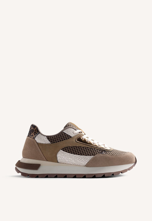 LEATHER AND MESH SNEAKERS FUNKLEY