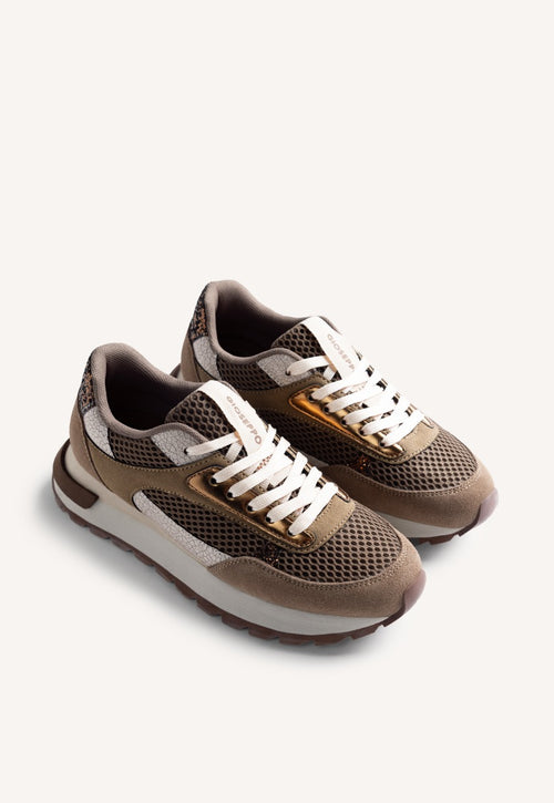 LEATHER AND MESH SNEAKERS FUNKLEY