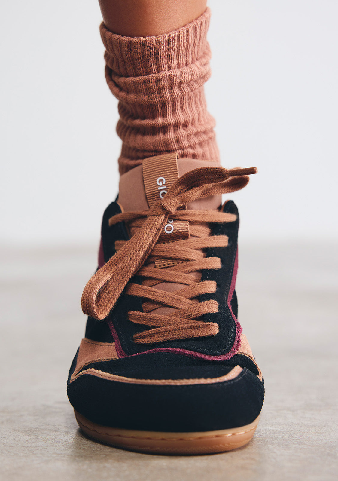 GIOSEPPO BAREFOOT - BASKETS POINTE CUIR DAIM