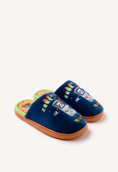 FUR HOUSE SLIPPERS DRAWING COMFREY