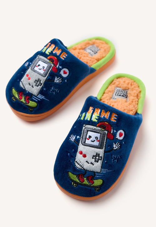 FUR HOUSE SLIPPERS DRAWING COMFREY