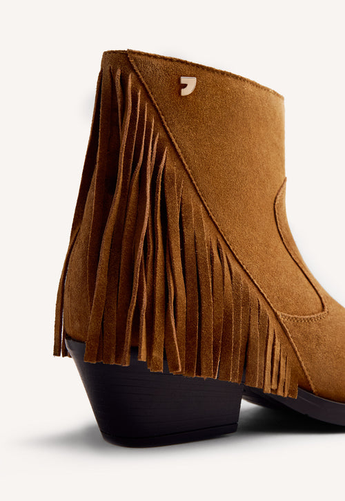 LEATHER FRINGES ANIMAL PRINTBOY BOOTS EITZEN