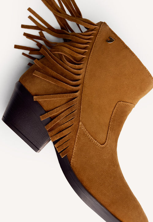 LEATHER FRINGES ANIMAL PRINTBOY BOOTS EITZEN