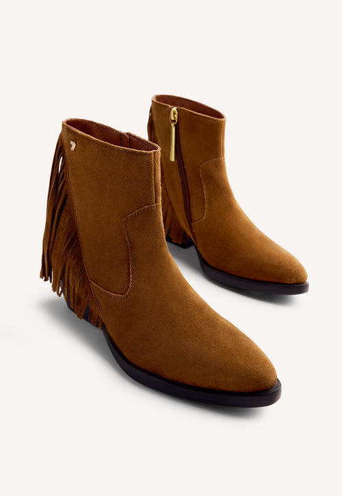 LEATHER FRINGES ANIMAL PRINTBOY BOOTS EITZEN