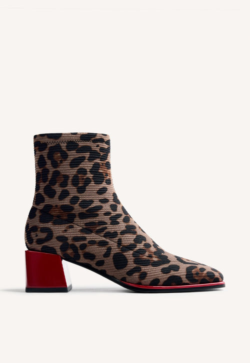 ANIMAL PRINT ELASTIC BOOTS INGER