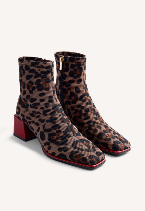 ANIMAL PRINT ELASTIC BOOTS INGER