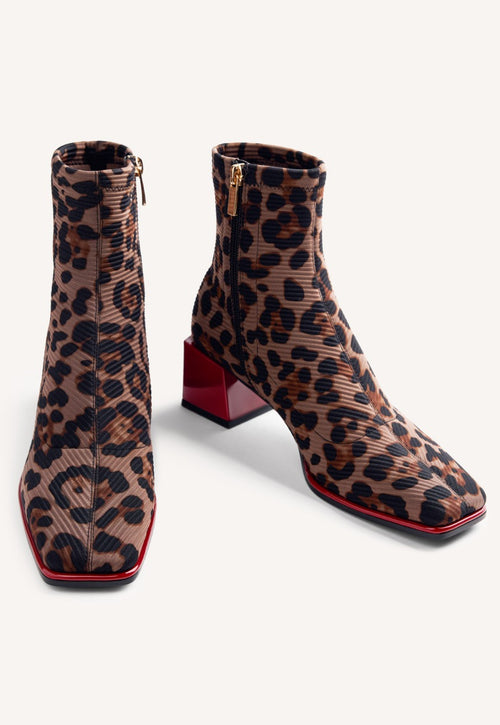 ANIMAL PRINT ELASTIC BOOTS INGER