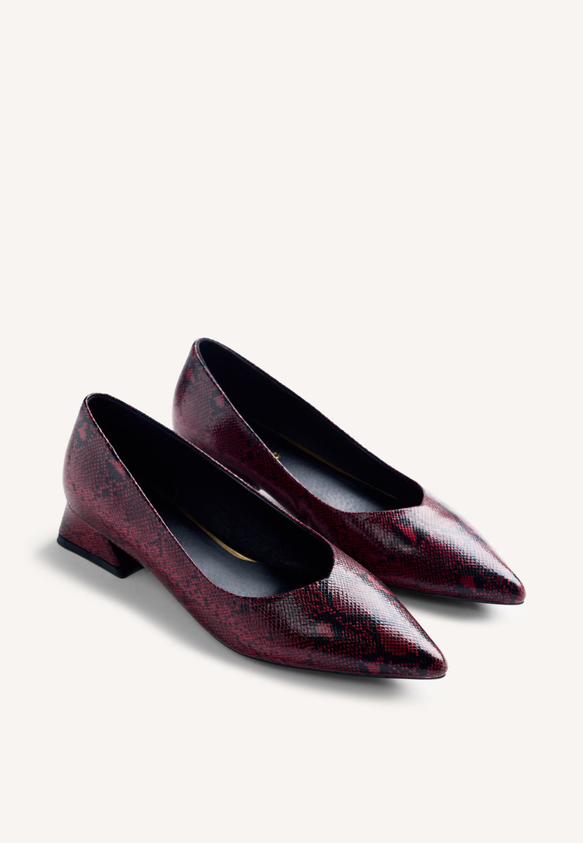 SNAKE EFFECT HEELED SHOES MESICK