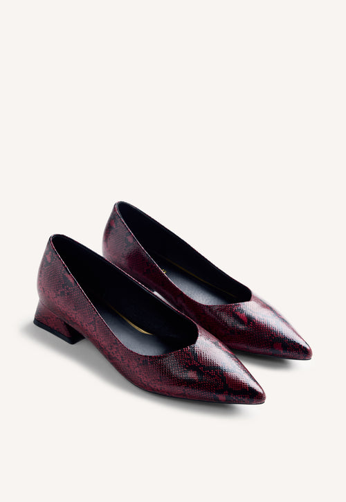 SNAKE EFFECT HEELED SHOES MESICK