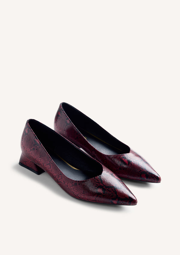 SNAKE EFFECT HEELED SHOES MESICK
