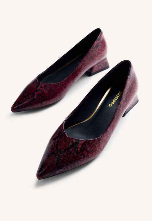 SNAKE EFFECT HEELED SHOES MESICK