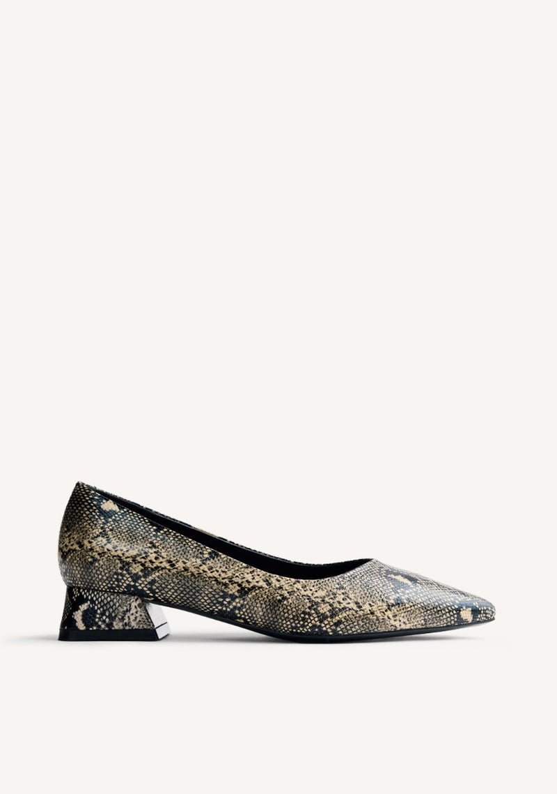 SCARPE TACCO EFFETTO SERPENTE MESICK