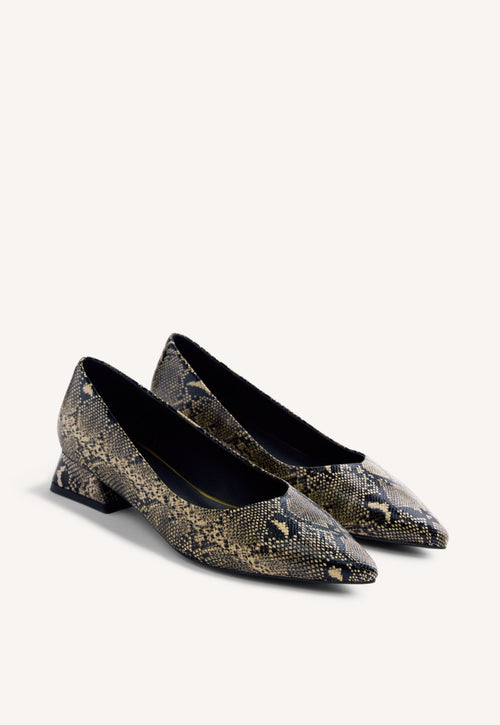 SNAKE EFFECT HEELED SHOES MESICK