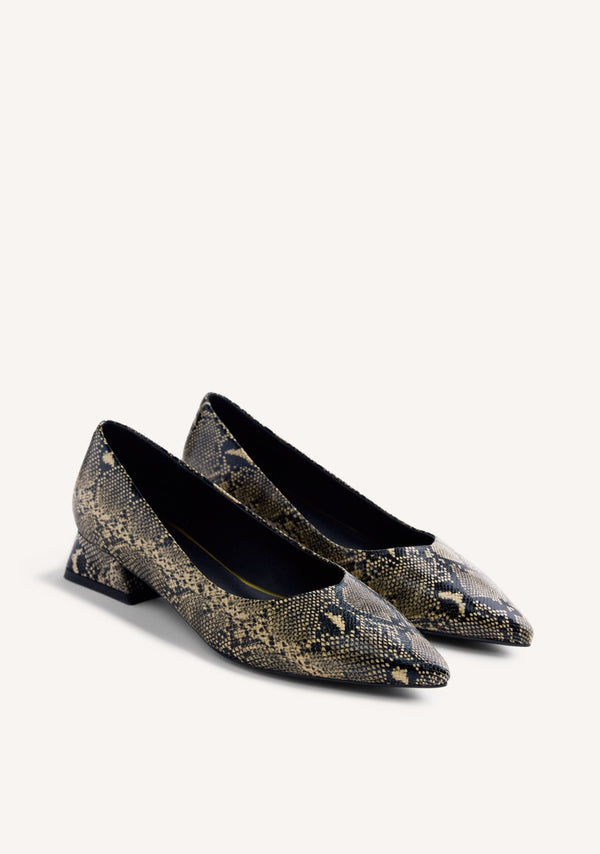 SCARPE TACCO EFFETTO SERPENTE MESICK