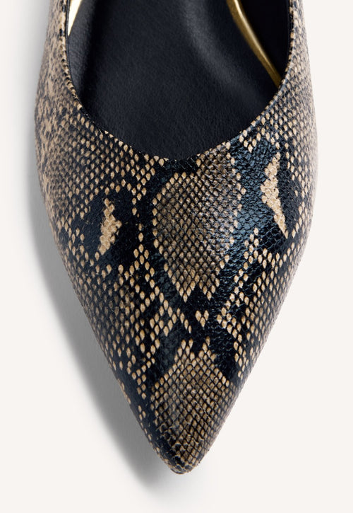 SNAKE EFFECT HEELED SHOES MESICK