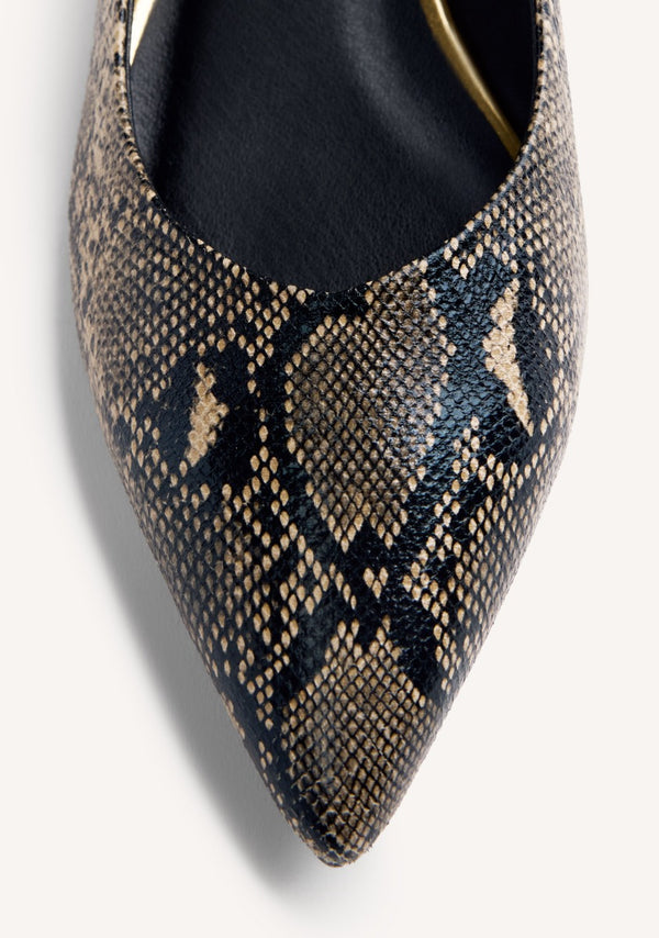 SCARPE TACCO EFFETTO SERPENTE MESICK