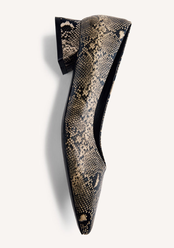 SCARPE TACCO EFFETTO SERPENTE MESICK