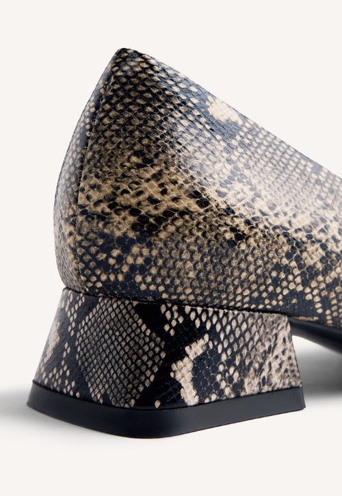SNAKE EFFECT HEELED SHOES MESICK