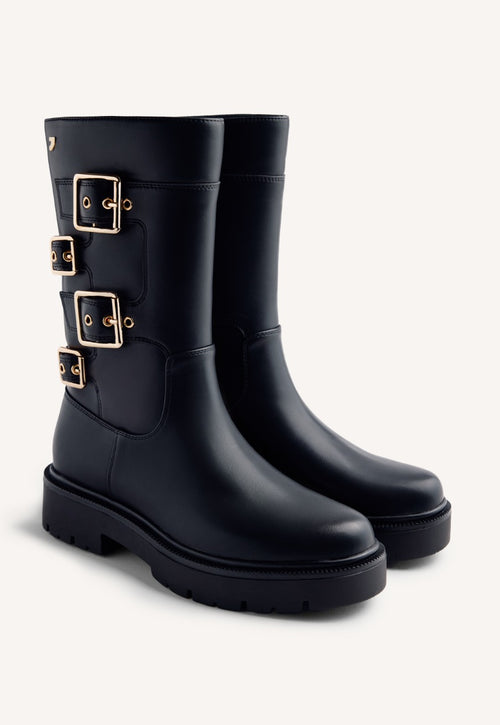 LEATHER BIKER BOOTS PETOSKEY