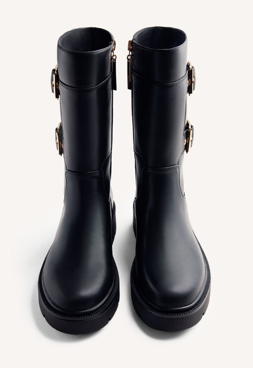 LEATHER BIKER BOOTS PETOSKEY