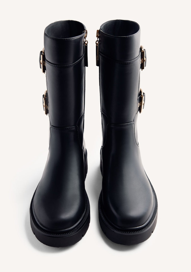 LEATHER BIKER BOOTS PETOSKEY