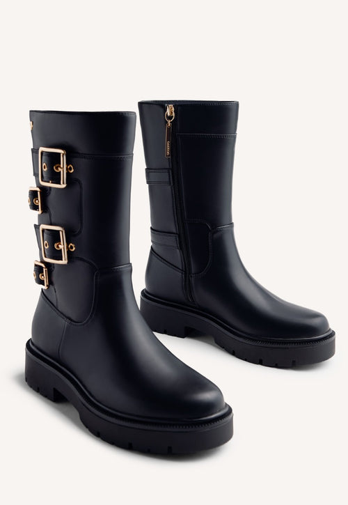 LEATHER BIKER BOOTS PETOSKEY