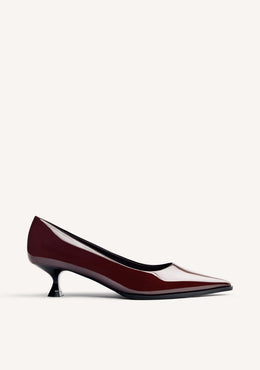 PATENT EFFECT KITTEN HEELED SHOES MAZEPPA
