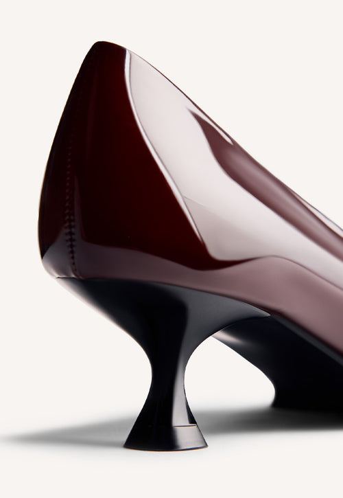 PATENT EFFECT KITTEN HEELED SHOES MAZEPPA