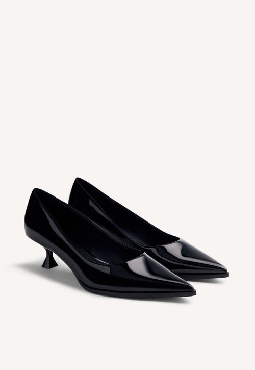 PATENT EFFECT KITTEN HEELED SHOES MAZEPPA