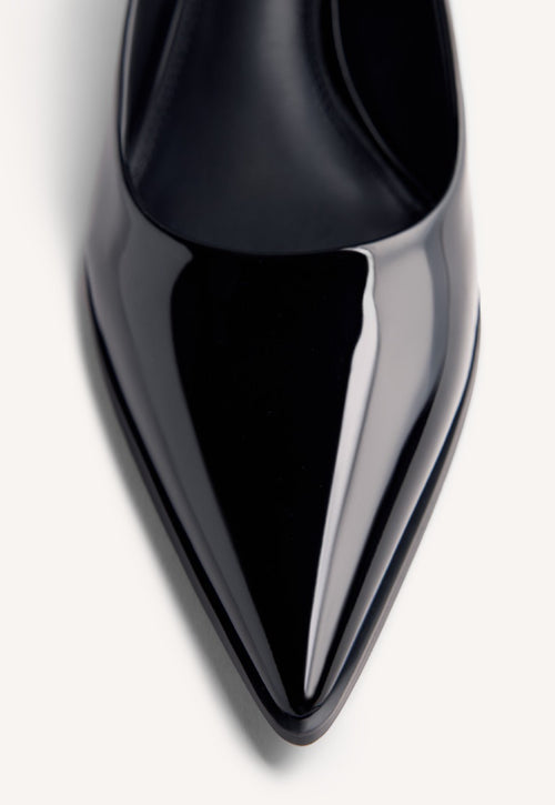 PATENT EFFECT KITTEN HEELED SHOES MAZEPPA