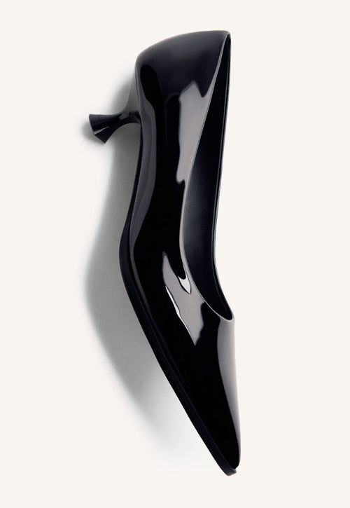 PATENT EFFECT KITTEN HEELED SHOES MAZEPPA