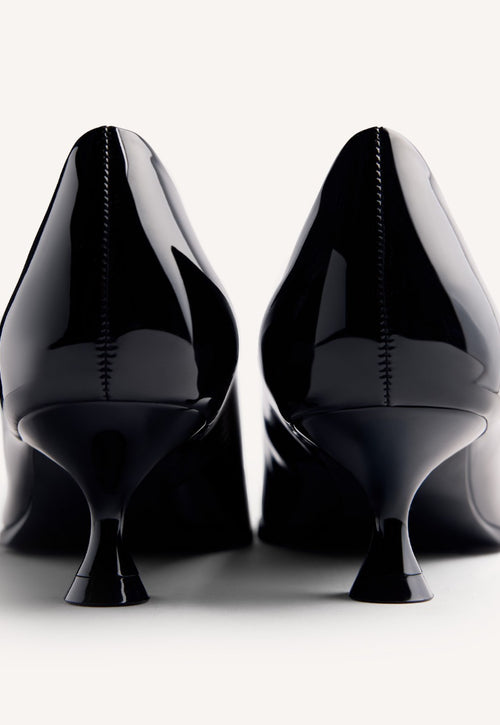 PATENT EFFECT KITTEN HEELED SHOES MAZEPPA