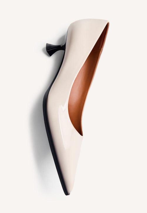 PATENT EFFECT KITTEN HEELED SHOES MAZEPPA