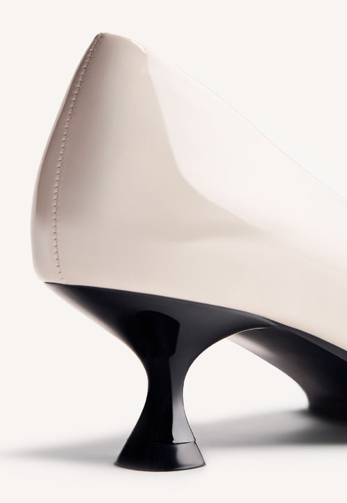 PATENT EFFECT KITTEN HEELED SHOES MAZEPPA