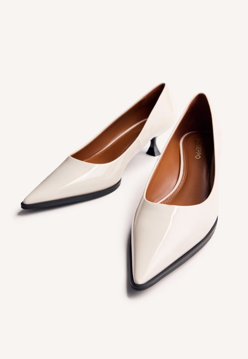 PATENT EFFECT KITTEN HEELED SHOES MAZEPPA