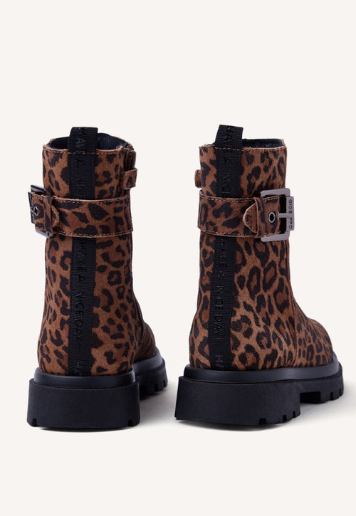 ANIMAL PRINT SUEDE LEATHER BOOTS TINTAH