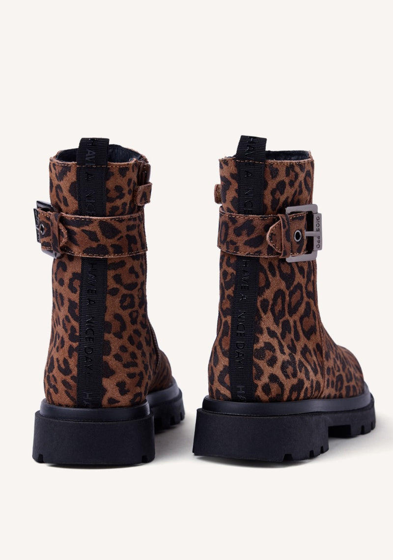 BOTAS PIEL SERRAJE ESTAMPADO ANIMAL TINTAH
