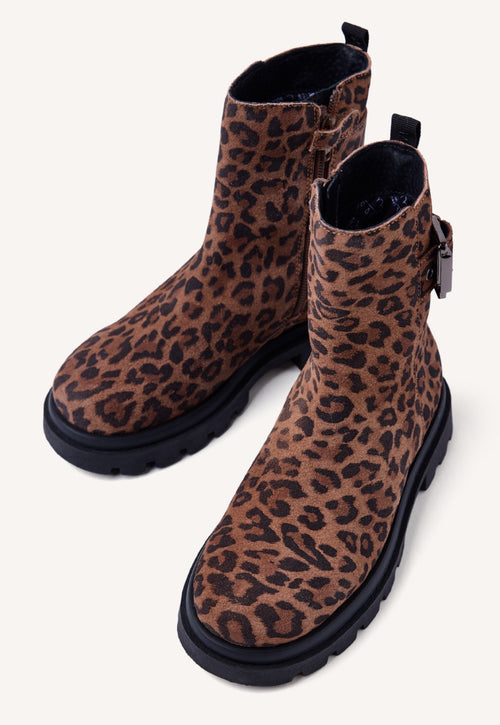 ANIMAL PRINT SUEDE LEATHER BOOTS TINTAH