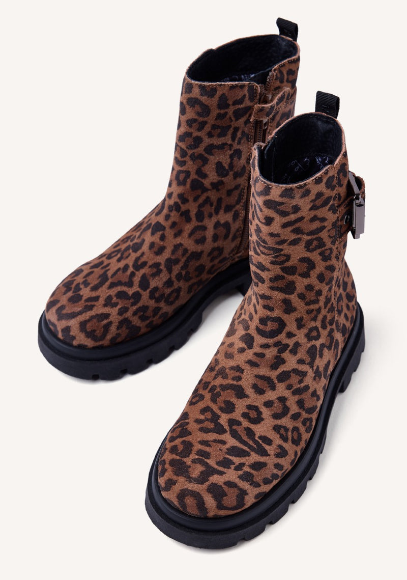 BOTAS PIEL SERRAJE ESTAMPADO ANIMAL TINTAH