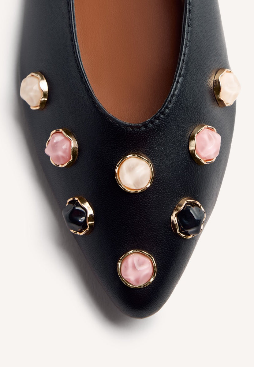 JEWELRY LEATHER BALLET FLATS DORVAY