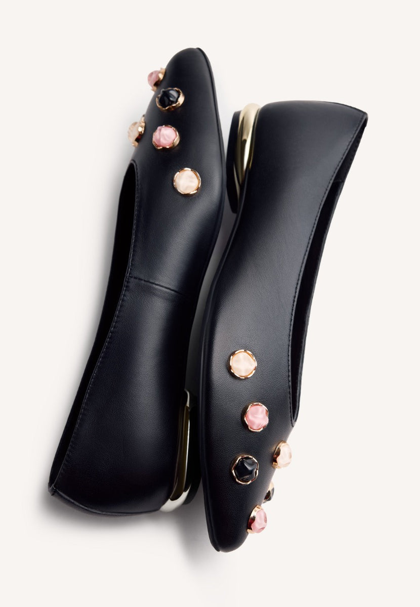 JEWELRY LEATHER BALLET FLATS DORVAY