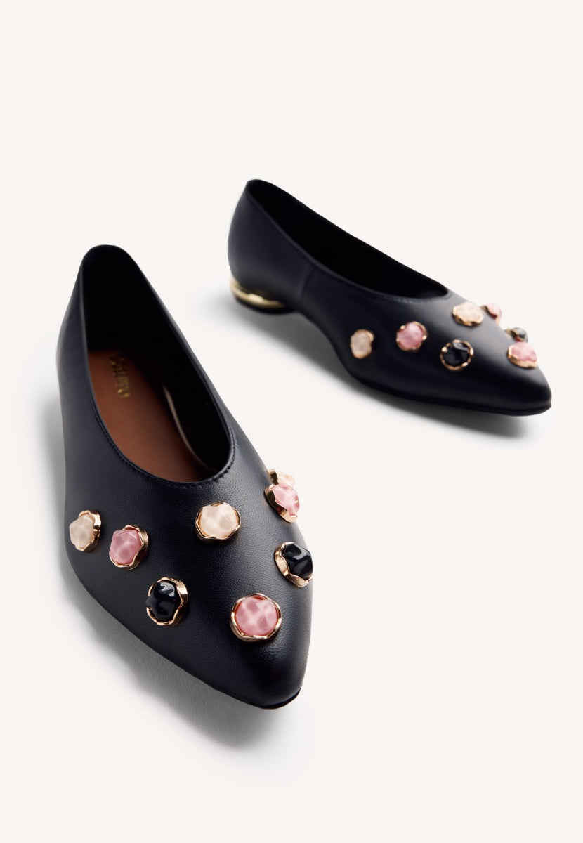 JEWELRY LEATHER BALLET FLATS DORVAY
