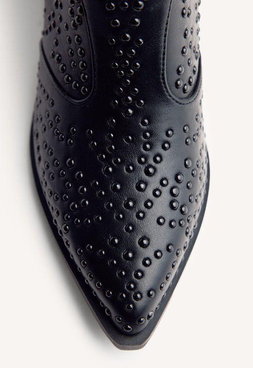 STUDDED ANIMAL PRINTBOY BOOTS SHELVIN