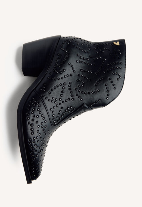 STUDDED ANIMAL PRINTBOY BOOTS SHELVIN